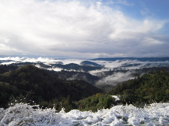 Santa Cruz vista with snow