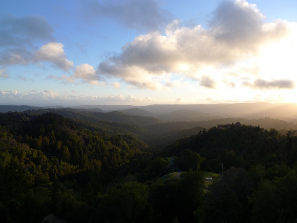 Sunset over Santa Cruz Mountains